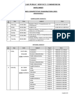 Pms Date Sheet 2022