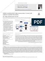 Additive Manufacturing of Shape Memory Alloys A Review With Emphasis On Powder Bed Systems