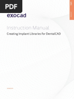 Exocad Instruction Manual Creating Implant Libraries Using ExoImplantEditor-En