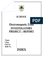 Physics Investigatory Project Electromagnetic Train (Hyperloop)