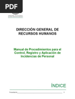 00 - PROCEDIMIENTOS Control Registro y Aplicación de Incidencias