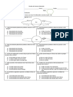 Prueba de Ciencias Naturales 3 Basico