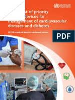 WHO List of Priority Medical Devices For Management of Cardiovascular Diseases and Diabetes