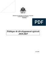 Haiti NationalAgriculturePolicyinFrench