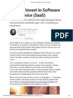 How To Invest in Software As A Service (SaaS)