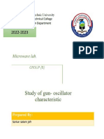 Study of Gunn-Oscillator Characteristic