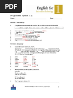 Progress Test 1 Units 1 2