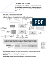 (Task2: Part2: (D1) ) : How Does A Mobile Phone Work? 1: Block Diagram of Mobile Phone With Explanation