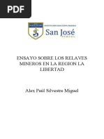 Ensayo Sobre Los Relaves Mineros en La Region La Libertad