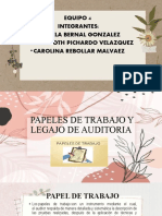 Papel de Trabajo y Legajo de Auditoria