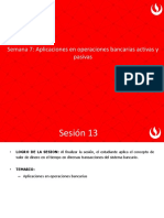 Presentación Semana 07 Aplicaciones en Operaciones Bancarias Activas y Pasivas