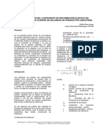 Determinación Del Coeficiente de Deformación Elástica en Ensambles Pistón Cilindro de Balanzas de Presiíon Tipo Industrial