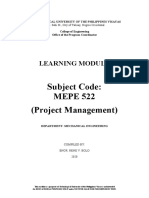 Mepe 413 - Proj MGT - Week 8-10