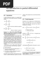 An Introduction To Partial Differential Equations