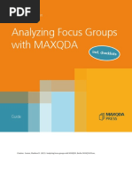 Analyzing Focus Groups With MAXQDA