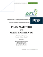 Plan Maestro de Mantenimiento Finalizado