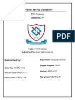 National Textile University: Proposal Semester: 7