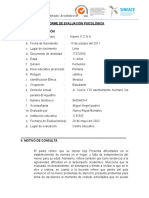 INFORME PSICOLOGICO Naomi