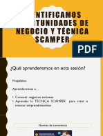 Oportunidades de Negocio y Tecnica SCAMPER