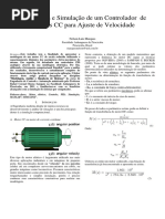 Simulacao de Motor CC e Controle Com PID de Velocidade