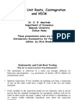 Topic 5 Unit Roots, Cointegration and VECM