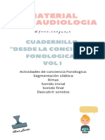 Cuadernillo Desde La Conciencia Fonologica Hacia La Lectoescritura @fono - Lenguaje