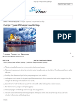 Pumps - Types of Pumps Used in Ship - Sailorinsight