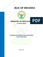 Teacher Development and Management Policy in Rwanda