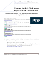 Desmontar El Horror. Análisis Fílmico para Reducir El Impacto de Ver Violencia Real