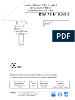 RTM 75 H 0.3/0.6: Documentazione Tubo A Raggi X Tube Documentation Documentation Du Tube