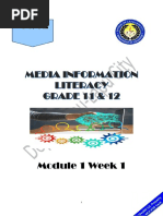 Media in Information Literacy1 Q1 M1 W1