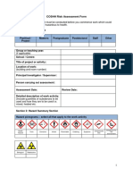 COSHH Risk Assessment Form