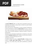 Clasificación de La Carne