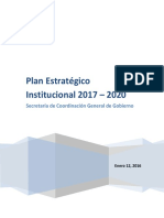 Plan Estratégico Institucional Secretaría de Coordinación General de Gobierno