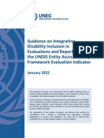 UNEG Guidance On Integrating Disability Inclusion in Evaluations and Reporting On The UNDIS Evaluation Indicator - March2022