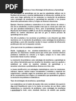 La Resolución de Problemas Como Estrategia de Enseñanza y Aprendizaje