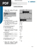 2019 - Metrologia - Avaliação
