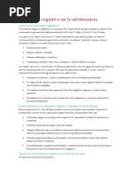 Desarrollo Cognitivo de Los Niños de 6 A 12 Años