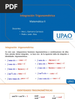 Integración Trigonométrica