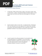 Grade 5 GCF LCM Word Problems A