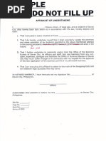 Sample of Affidavit of Undertaking