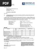 Hospital Grade Disinfectant Lab Test