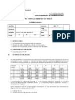 Examen Parcial 2 - Estudio Del Trabajo 2022 II