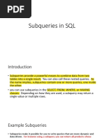 Subqueries in SQL