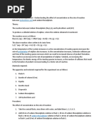 Effect of Concentration On Rate of Reaction
