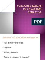 Funciones Básicas de La Gestión Educativa