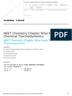 NEET Chemistry Chapter Wise Mock Test - Chemical Thermodynamics - CBSE Tuts