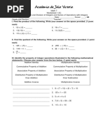 T1 Math 7 Worksheet 1 5C Multiplication and Division of Integers