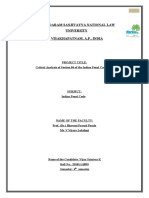 IPC PROJECT - Vijay Srinivas K. - 2018095 - CRITICAL ANALYSIS OF SECTION 84 OF INDIAN PENCAL CODE, 1860