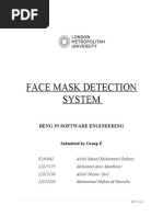 Face Mask Detection System: Beng in Software Engineering